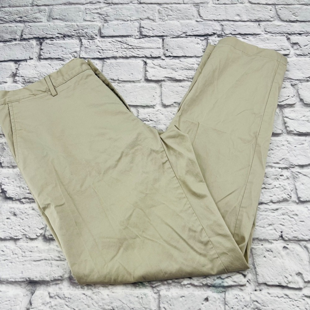 Brooks Brothers Slim Fit Chino Pants Mens 35x32 Khaki Beige Stretch Trousers